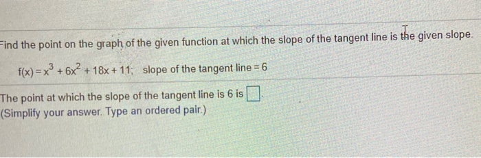 Solved Find the point on the graph of the given function at | Chegg.com