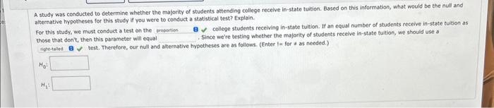 Solved A study was conducted to determine whether the | Chegg.com