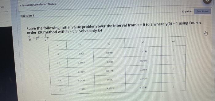 Solved Question completion Status 10 points Question 3 Solve | Chegg.com