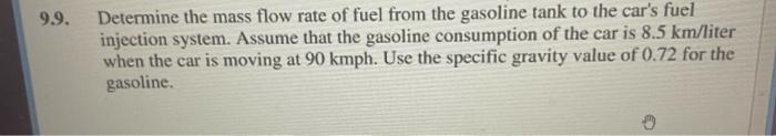 9. Determine the mass flow rate of fuel from the | Chegg.com