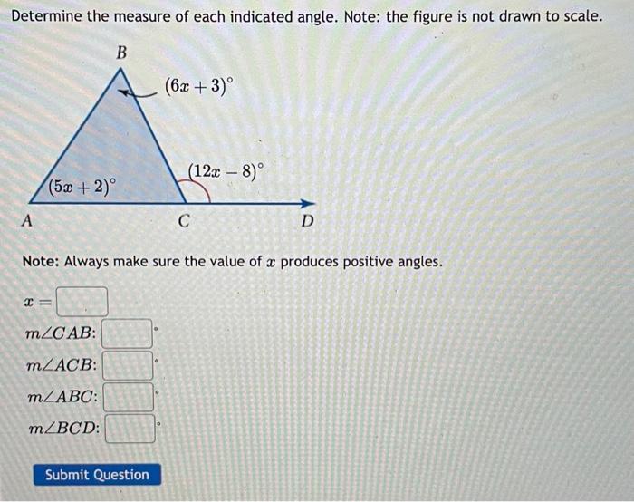 Solved Determine The Measure Of Each Indicated Angle. Note: | Chegg.com