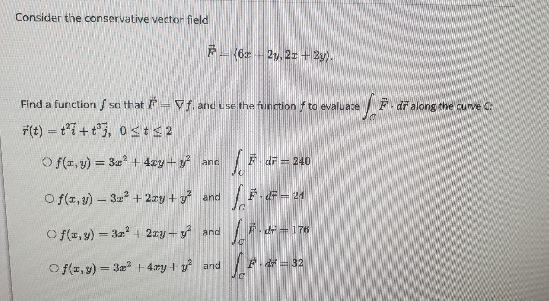 Solved Consider The Conservative Vector Field | Chegg.com