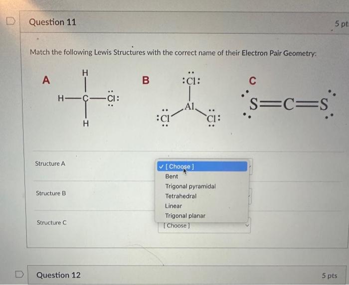 Solved Which of the following is a correct Lewis structure | Chegg.com