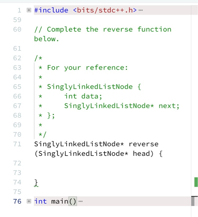 Solved You're given the pointer to the head node of a linked | Chegg.com