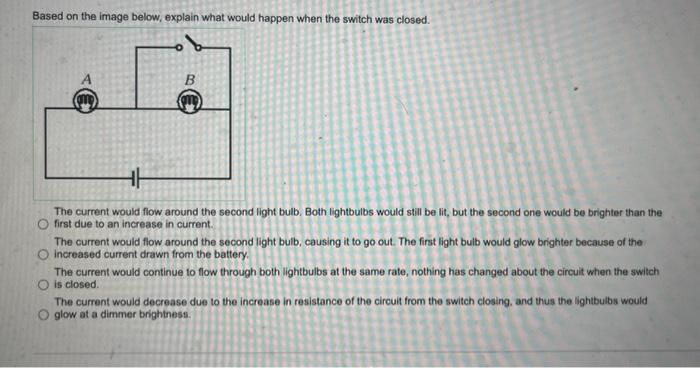 Solved Based on the image below, explain what would happen | Chegg.com