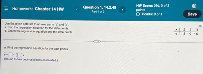 Solved Homework: Chapter 14 HW Use the given data set to | Chegg.com