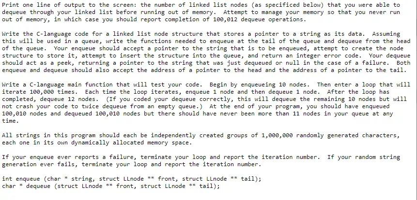 Solved Print one line of output to the screen: the number of | Chegg.com