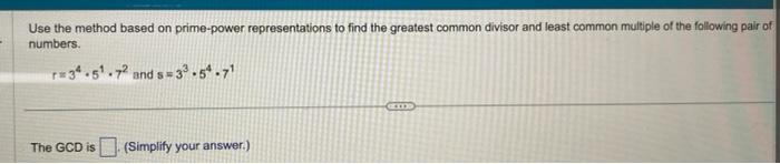 Solved Use the method based on prime-power representations | Chegg.com