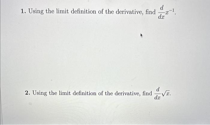 derivative of x 1 2 using limit definition