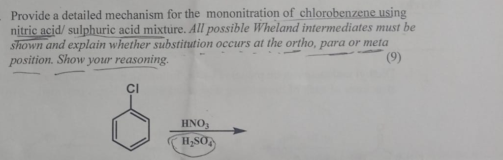 Solved Provide a detailed mechanism for the mononitration of | Chegg.com