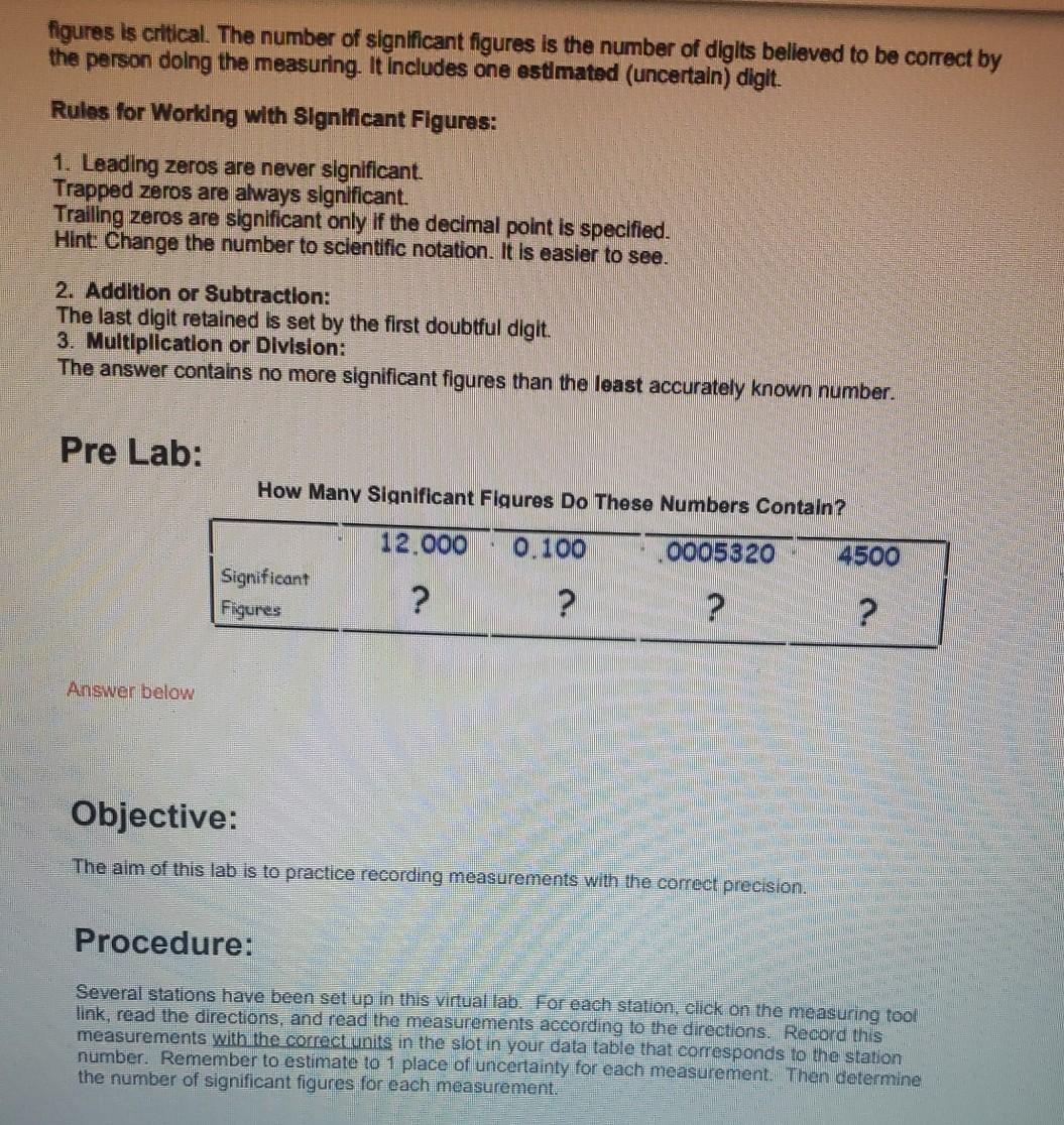 Solved It Is Important to realize that any measurement will | Chegg.com