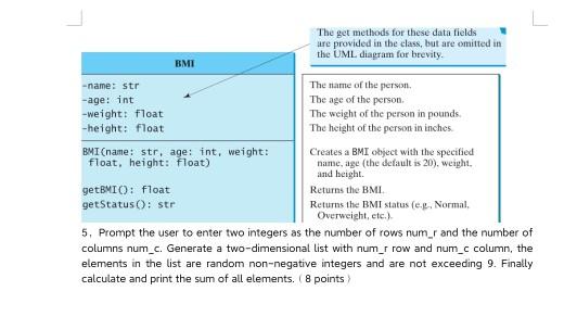 Solved Python Part three: Programming（52 points in total, 7 | Chegg.com