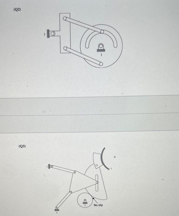 Solved (Q2) (Q3)For the mechanisms illustrated below, | Chegg.com