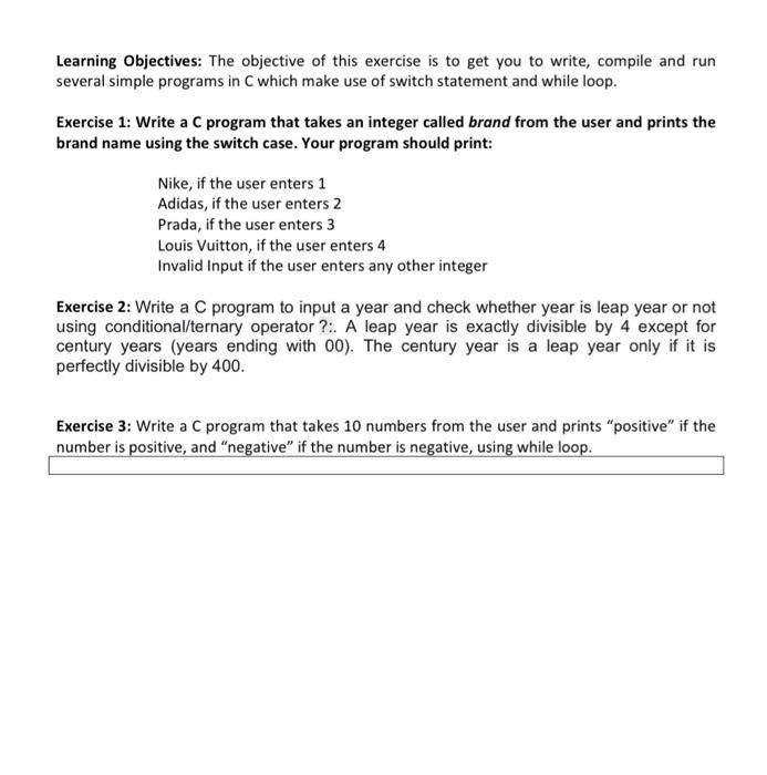 Solved Learning Objectives: The objective of this exercise | Chegg.com
