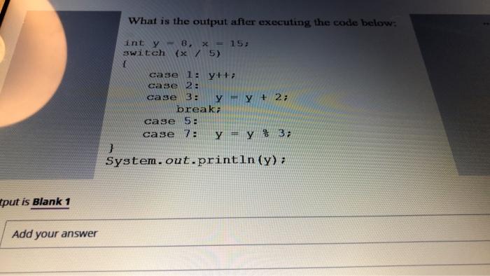 Solved What Is The Output After Executing The Code Below Chegg Com