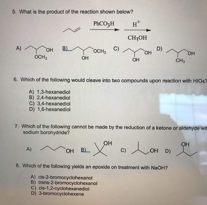 Solved 1 Which Of The Following Cannot Be Oxidized By Pcc Chegg Com