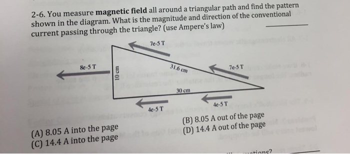 Solved 2-6. You measure magnetic field all around a | Chegg.com