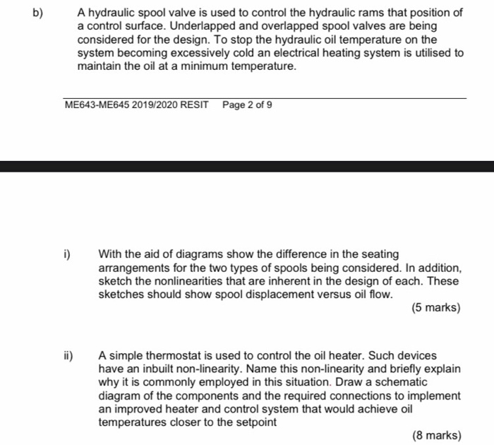 Solved Question 1 (25 marks) (a) An open loop control system | Chegg.com