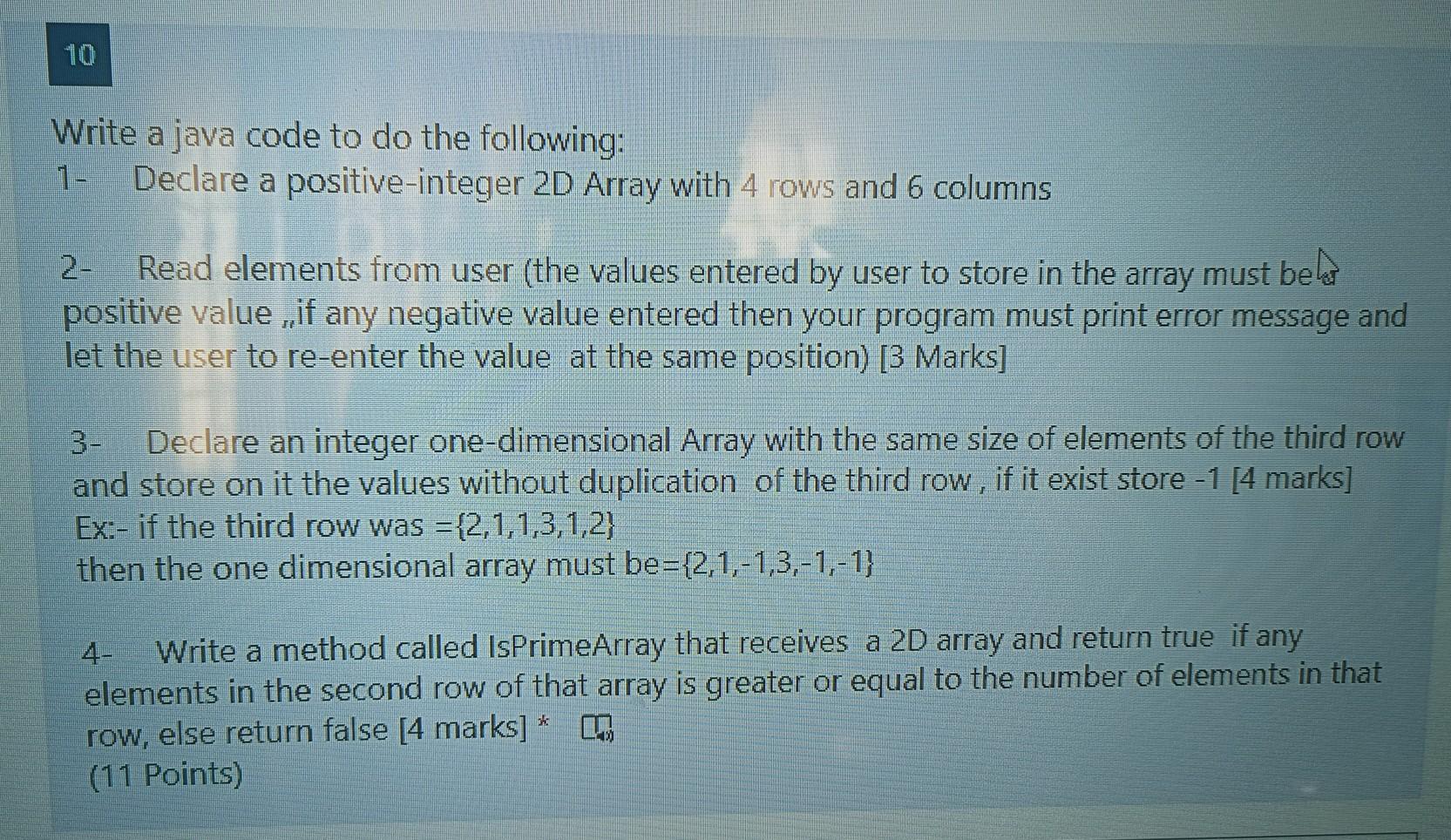 Solved Write a java code to do the following: Declare a | Chegg.com