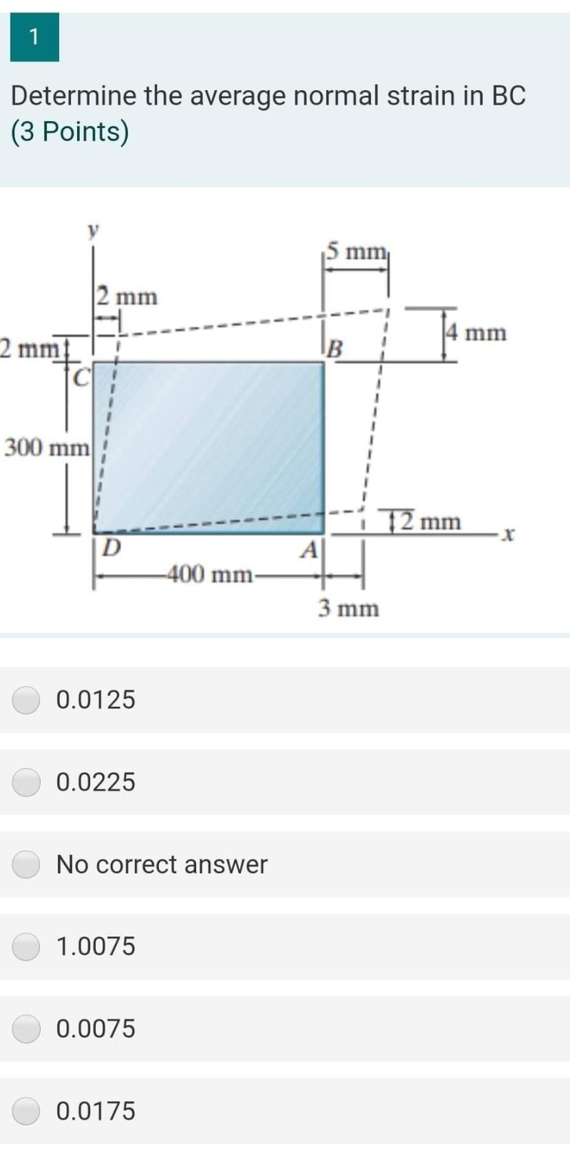 Solved 8 Determine normal stress at point A given the | Chegg.com