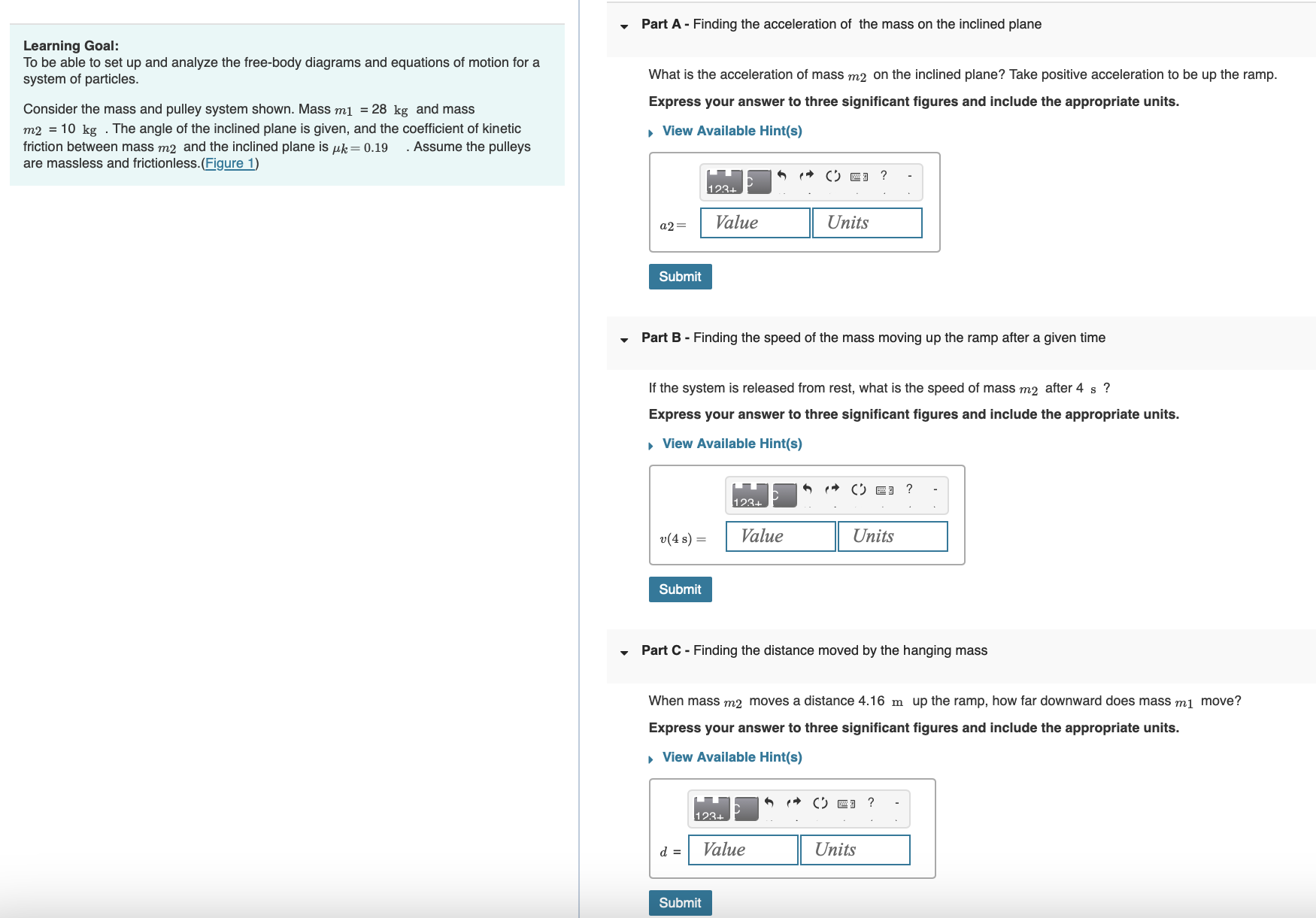 Solved Learning Goal:To be able to set up and analyze the | Chegg.com