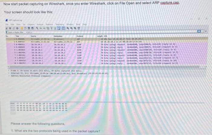 Solved In this packet capture exercise, there are two | Chegg.com