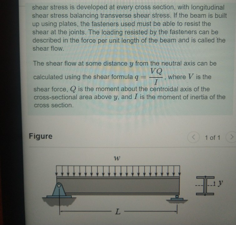 Solved Learning Goal: To calculate the shear stress at the | Chegg.com