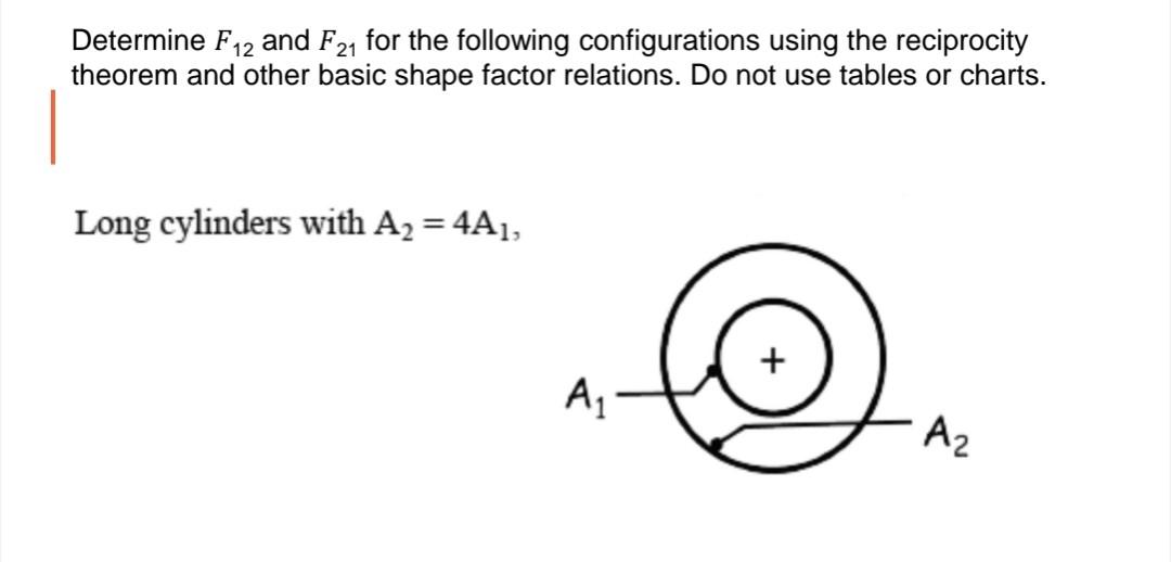 Solved Determine F12 and F21 for the following | Chegg.com