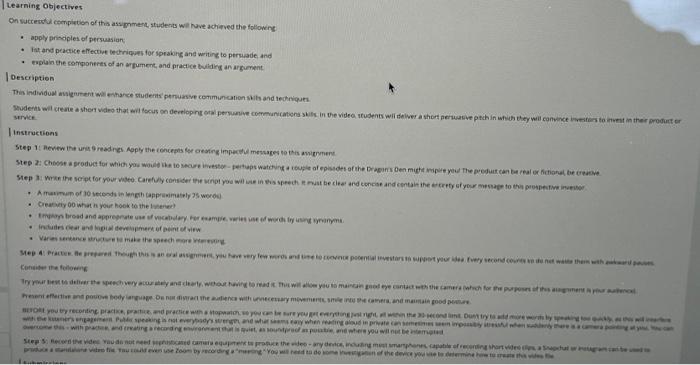 Learning Objectives On successful completion of this | Chegg.com