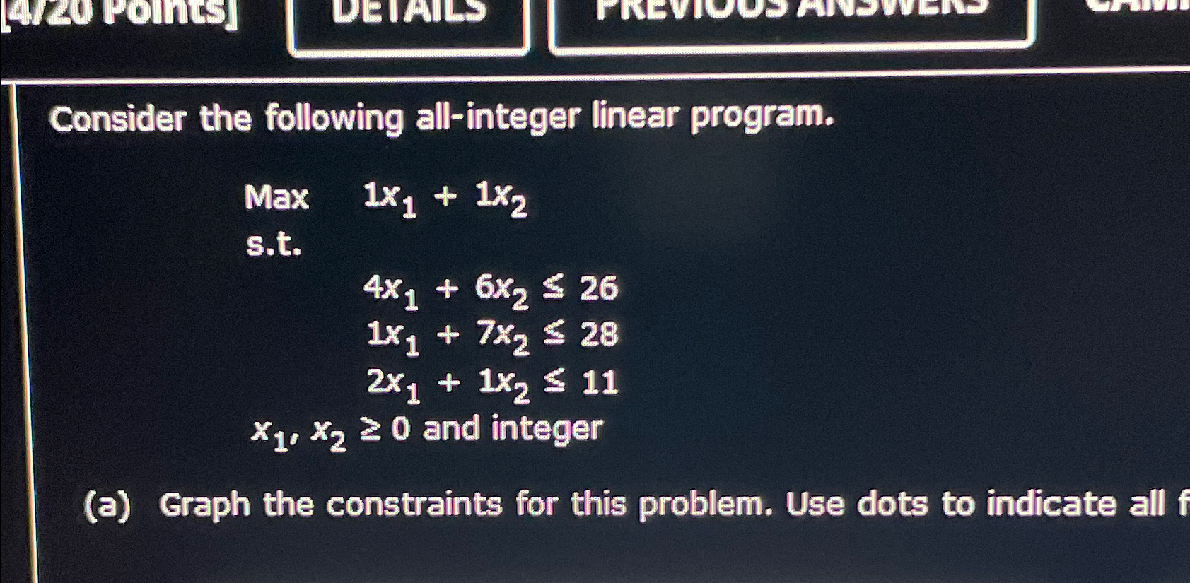 Solved Consider The Following All-integer Linear | Chegg.com