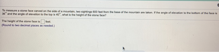 To measure a stone face carved on the side of a mountain, two