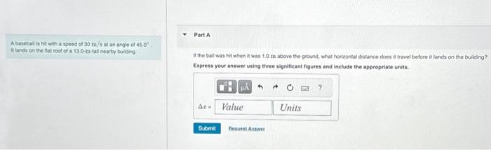 Solved A basebalt is Mt wha apeed of 30 m/s at an angle of | Chegg.com