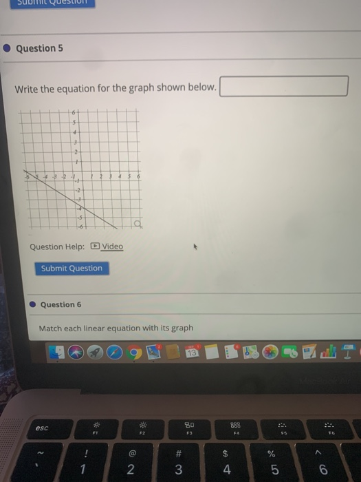 Solved Question 5 Write the equation for the graph shown | Chegg.com