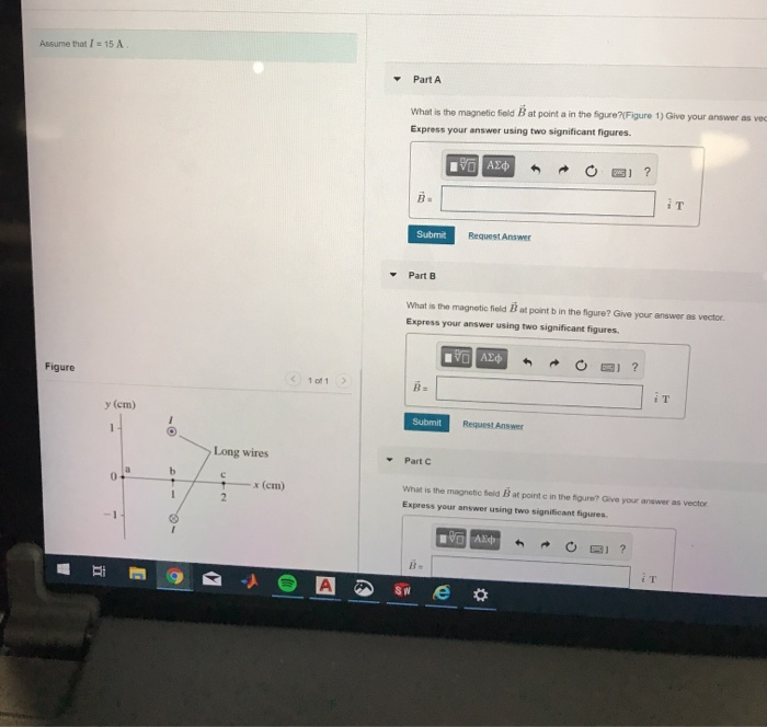 Solved Assume that I = 15 A Part A What is the magnetic | Chegg.com