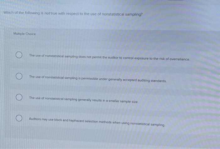 Solved Which of the following is not true with respect to | Chegg.com