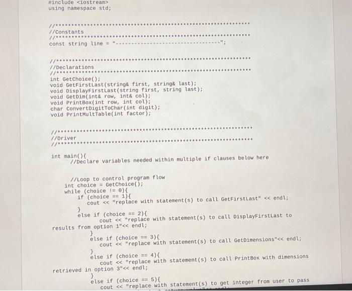 Solved please write C++ code to complete these requirments, | Chegg.com