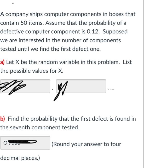 Solved A company ships computer components in boxes that