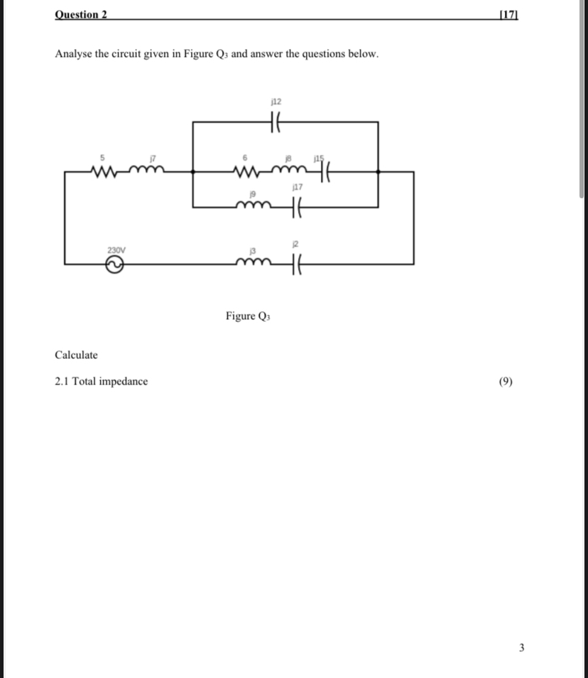Question 2[17]Analyse the circuit given in Figure Q3 | Chegg.com