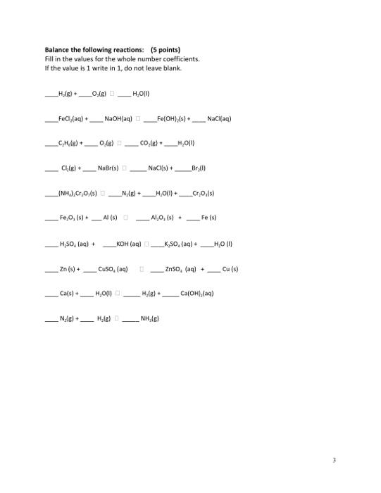 Solved Solubility Practice: (10 examples, 0.5 pts each) (5 | Chegg.com