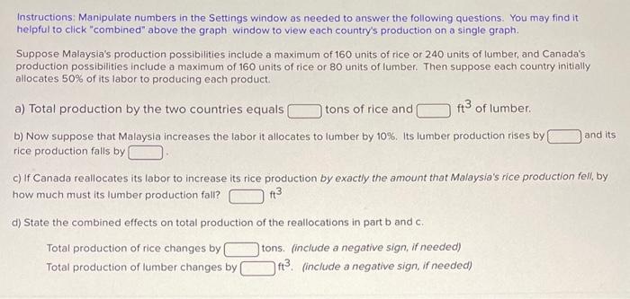 Instructions: Manipulate numbers in the Settings window as needed to answer the following questions. You may find it helpful 