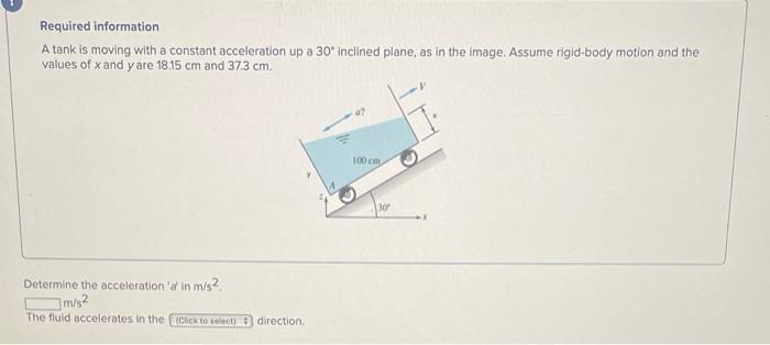Solved Required information A tank is moving with a constant | Chegg.com