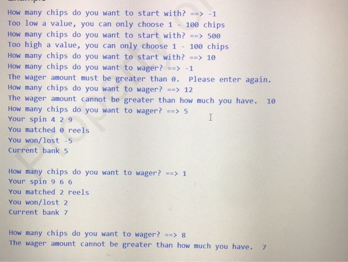 Solved How many chips do you want to start with? ==> 1 Too