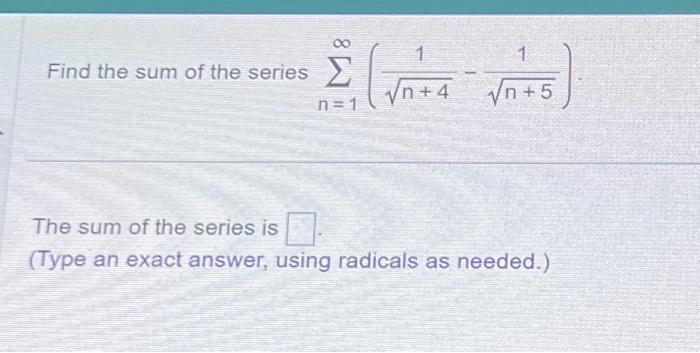 the sum of the series 1 log2 4