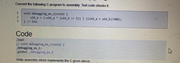 Solved Convert the following C program to assembly. Test | Chegg.com
