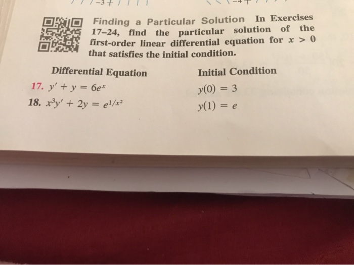 Solved -3+ / III Finding a Particular Solution In Exercises | Chegg.com