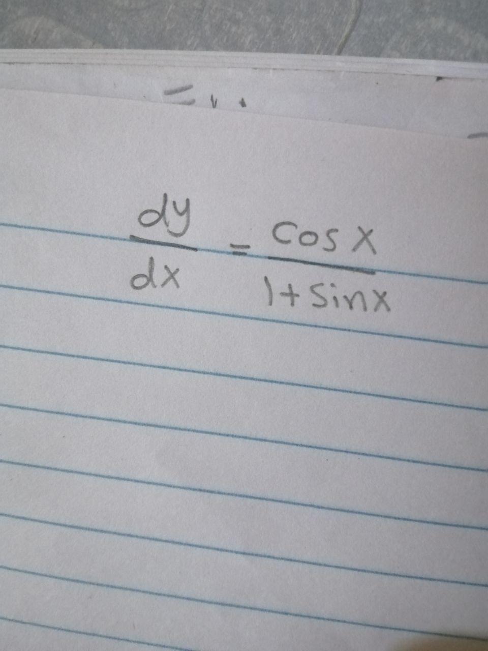 Solved CA dy dx Cos X It sinx | Chegg.com