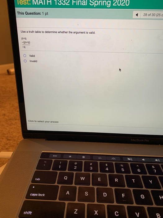 Solved Test: MATH 1332 Final Spring 2020 This Question: 1 pt | Chegg.com