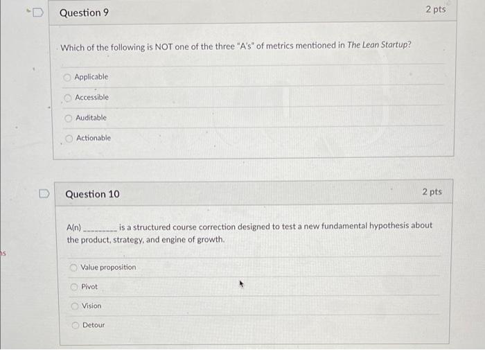 Solved Question 9 2 pts Which of the following is NOT one of | Chegg.com