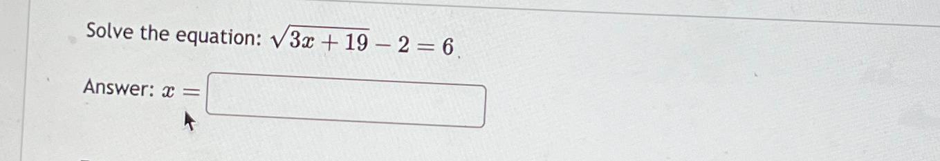 solved-solve-the-equation-3x-192-2-6-answer-x-chegg