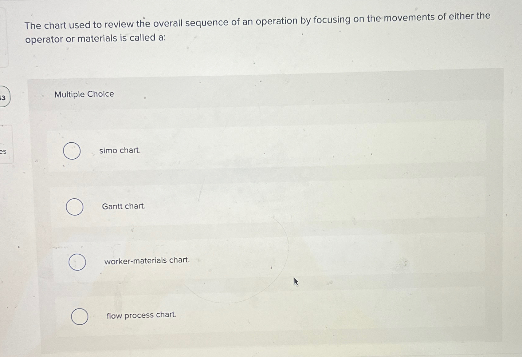 Solved The chart used to review the overall sequence of an | Chegg.com